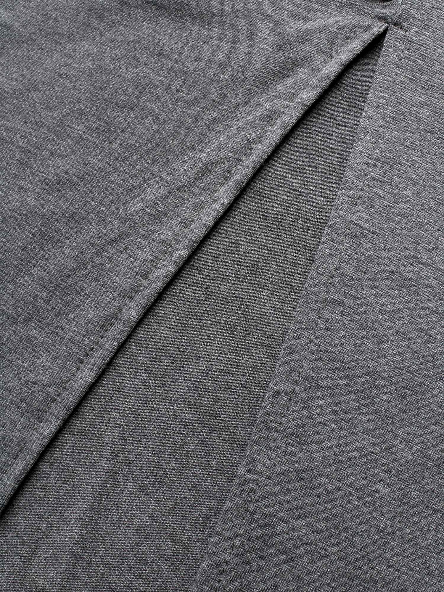 Solid Ruched Split Hem Dress