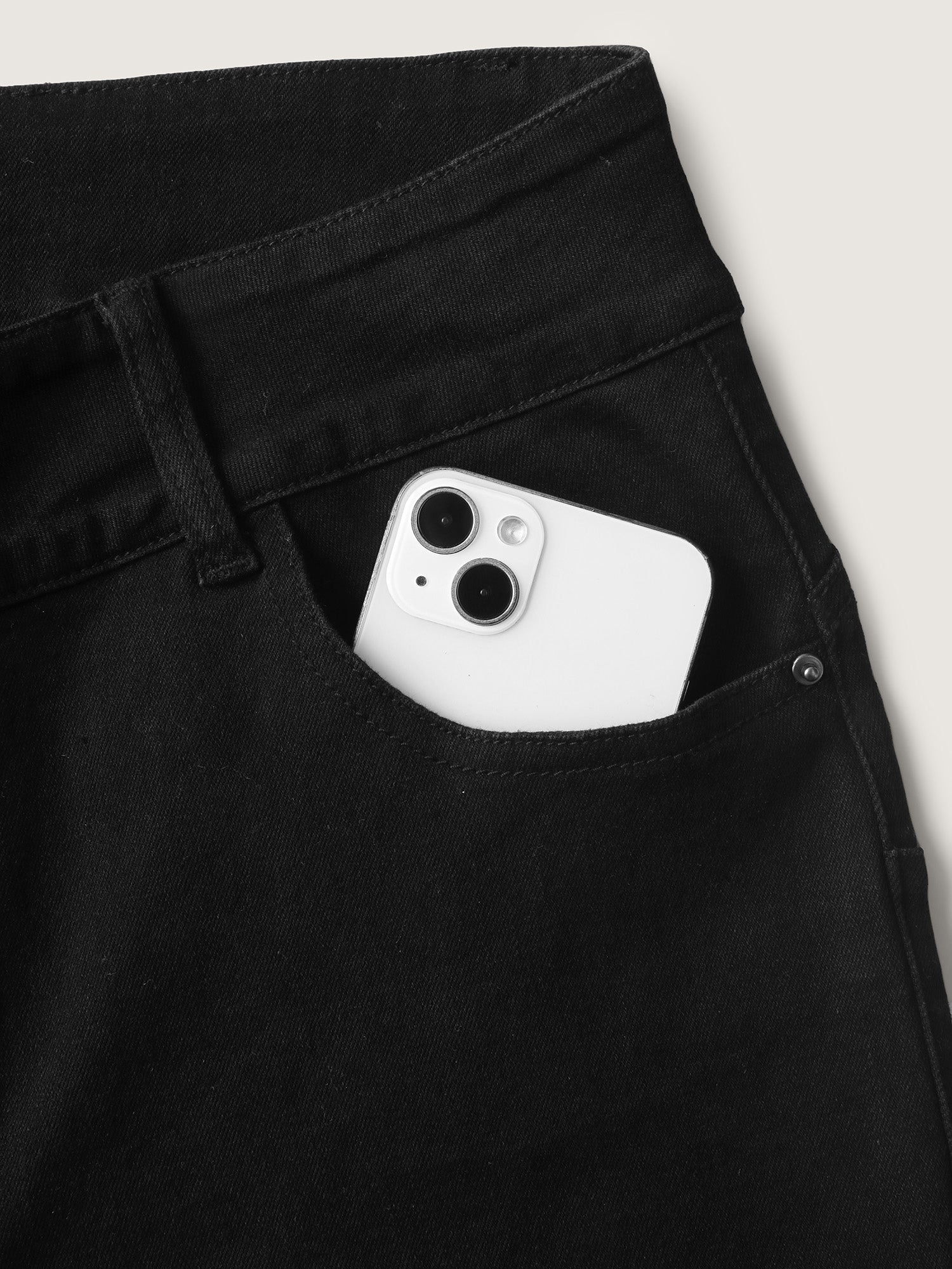 Stretchy Wide Waistband Skinny-Fit Jeans