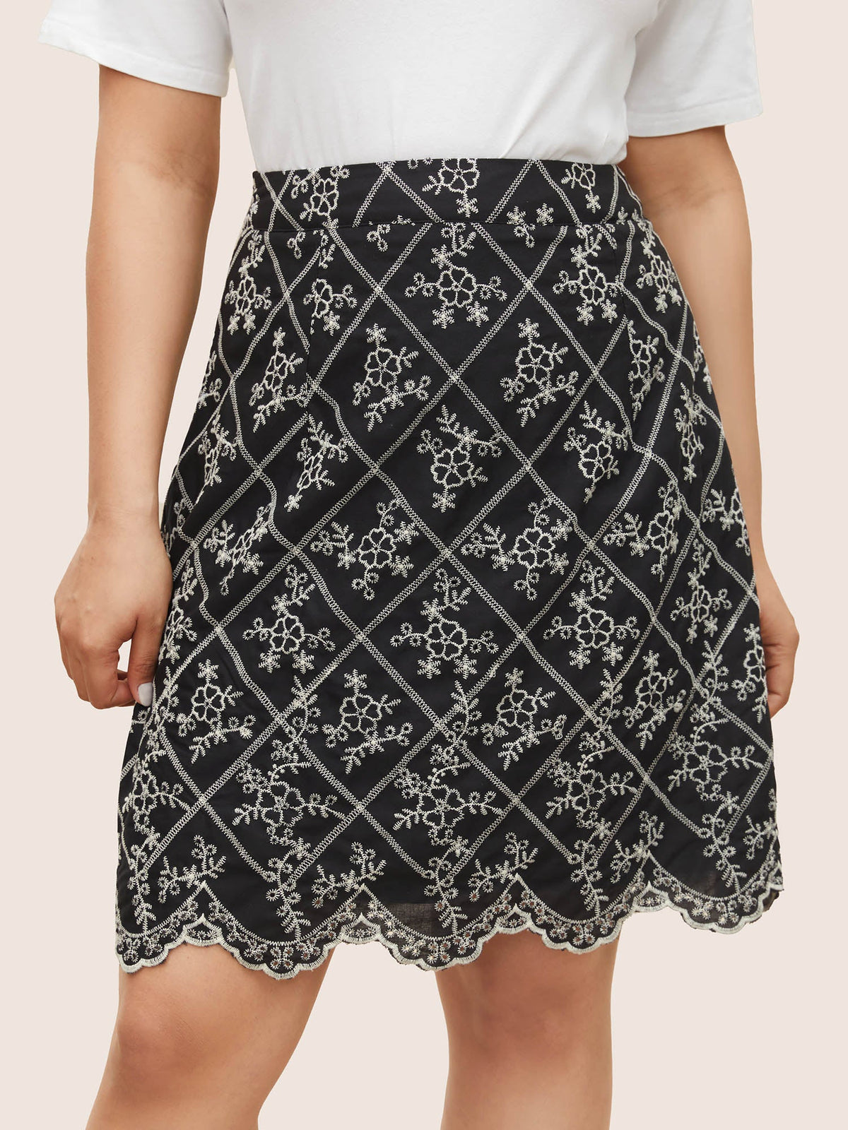 Bandana Embroidered Zipper Fly Skirt