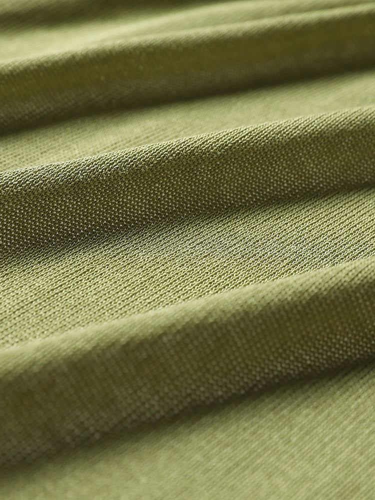 Solid Patched Pocket Open Front Tunic Cardigan