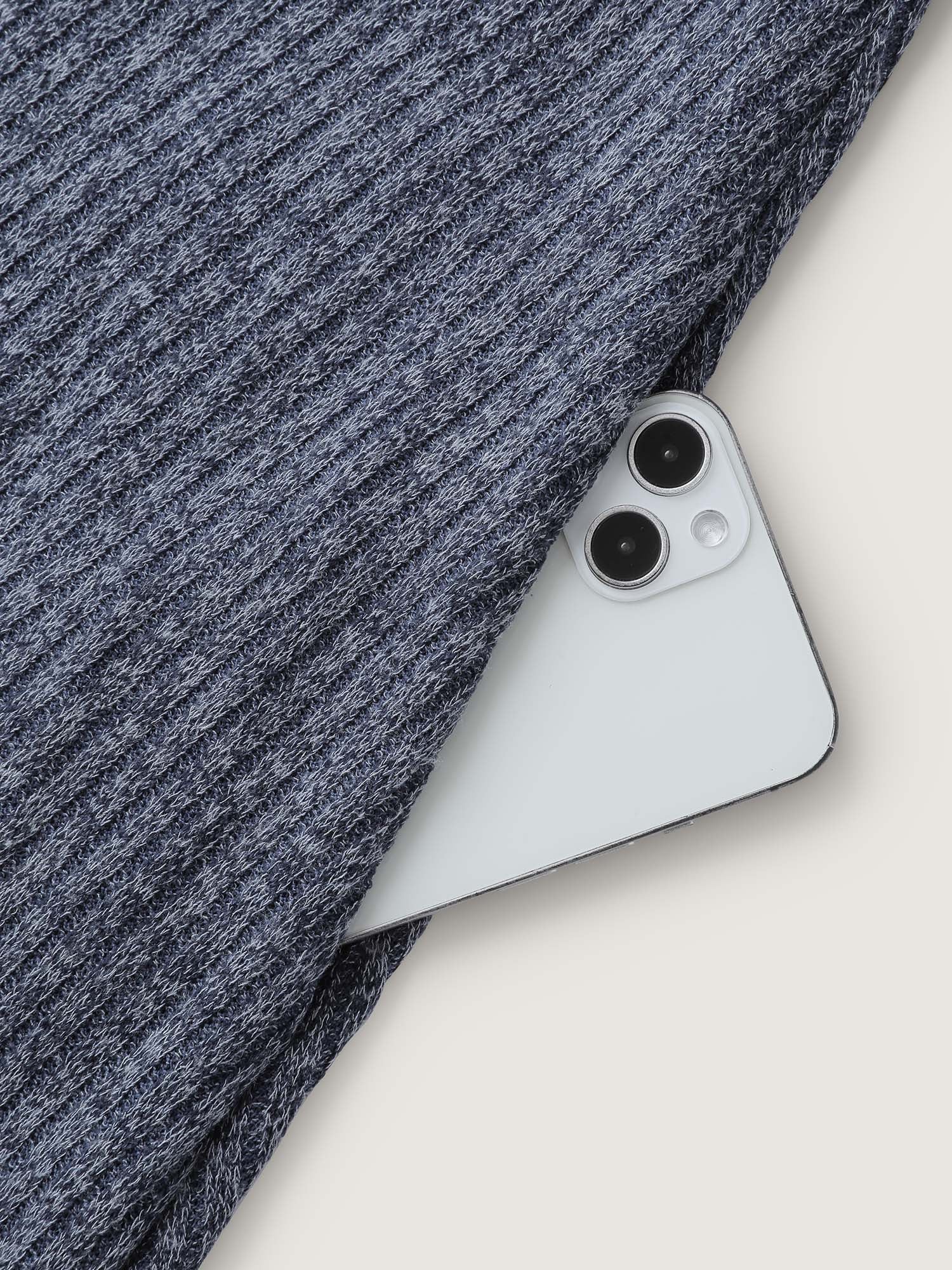 Textured Contrast Edge Hooded Jacket