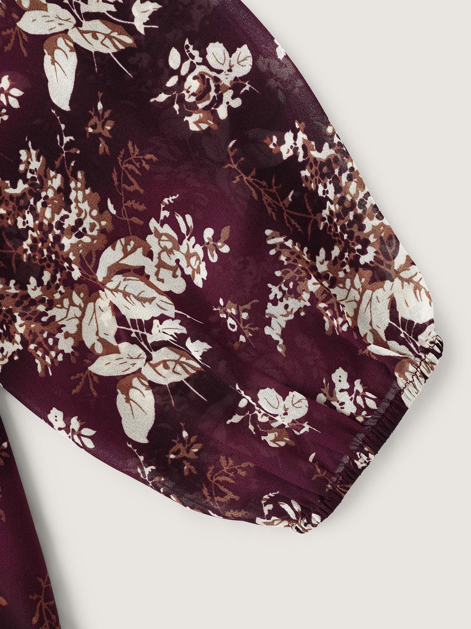 Shirred High-Waist Cinched Blouse