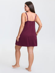 Sheer Satin Lace Mini Sleep Dress