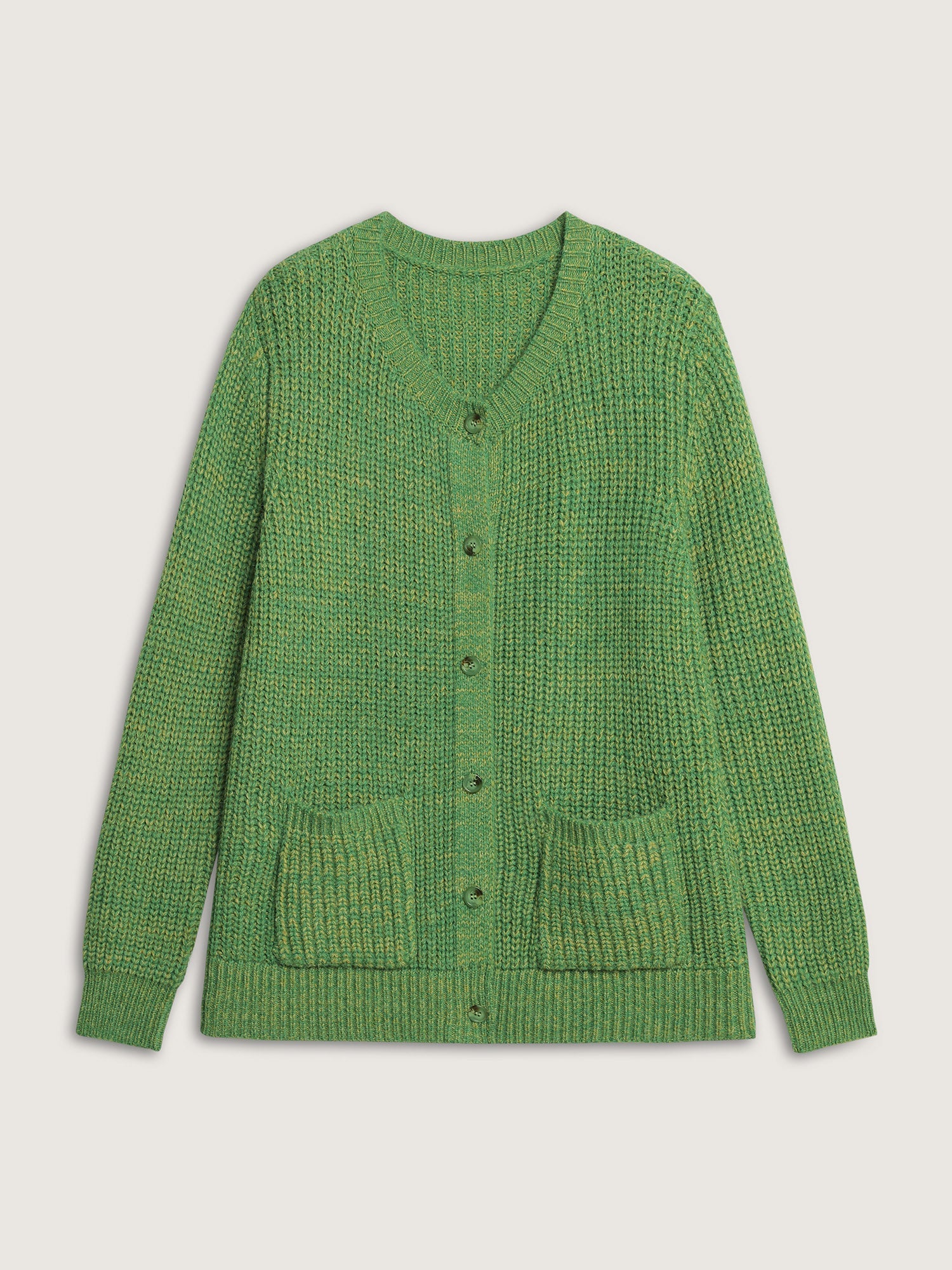 Heather Pockets Button Knit Cardigan