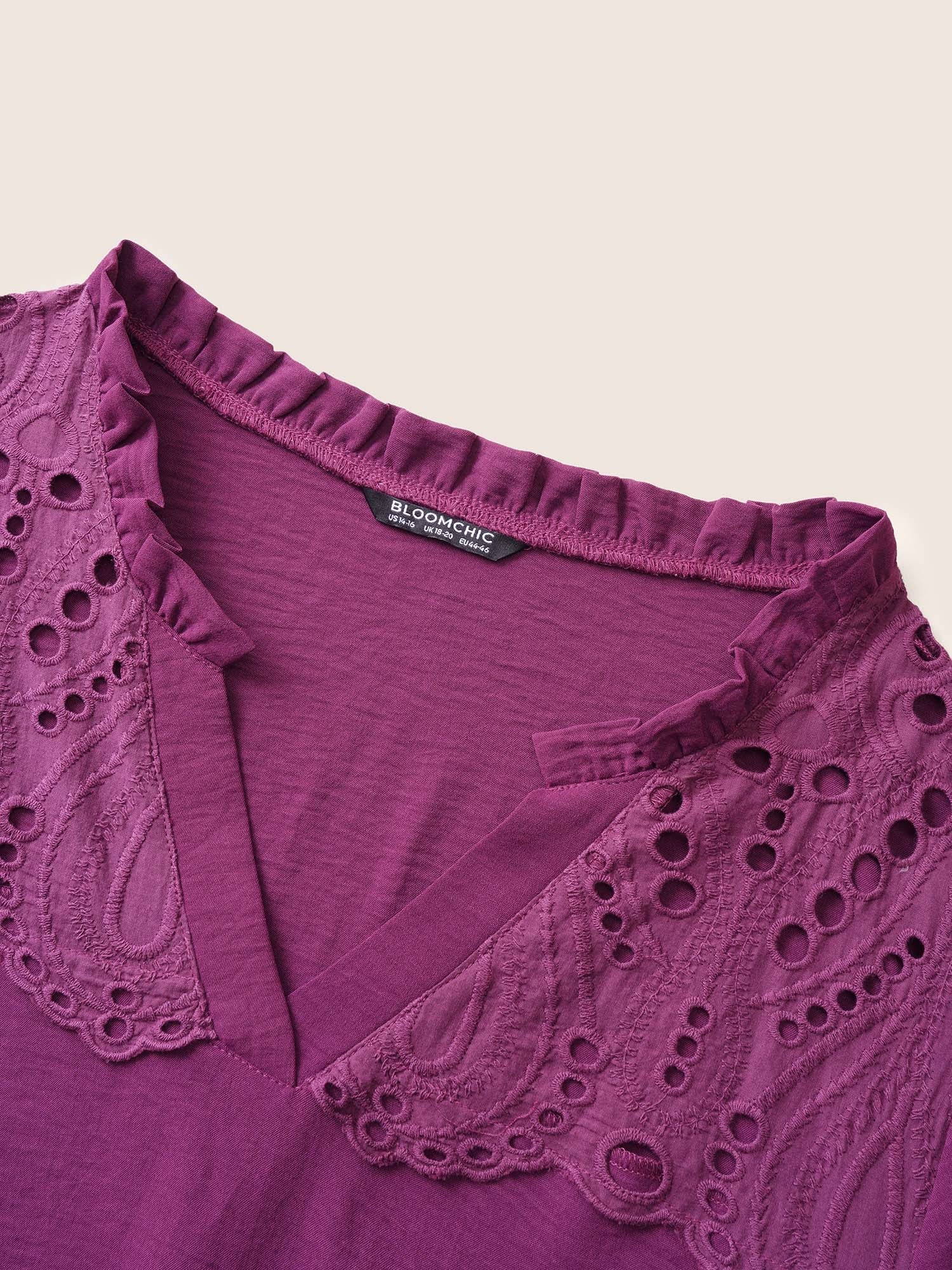 Solid Lace Panel Cut Out Belted Gathered Dress