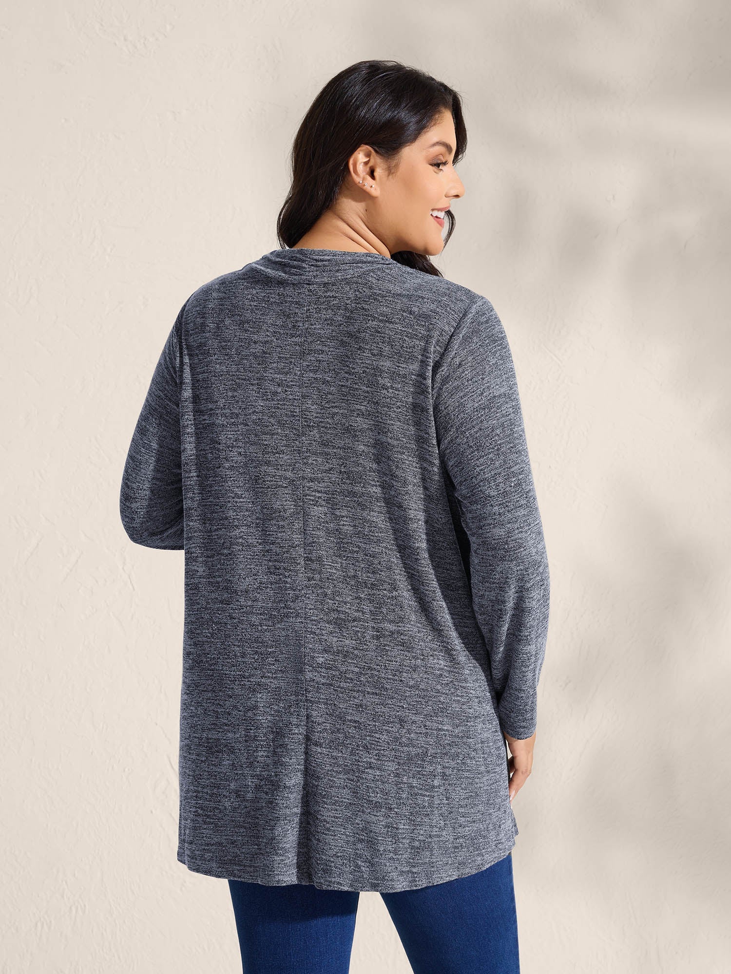 Stretchy Textured Button Detail Jacket