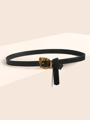 Asymmetrical Metal Detail Buckle Belt