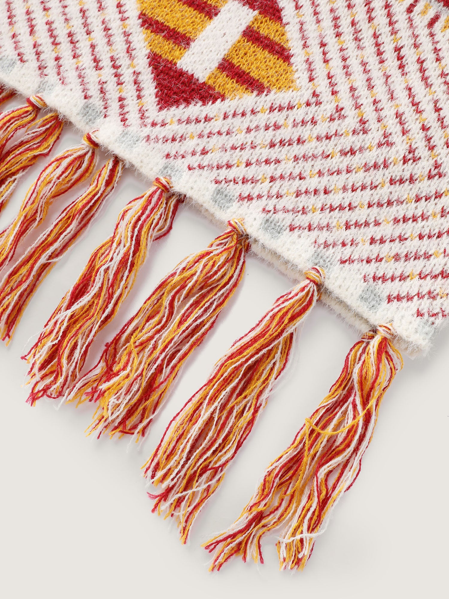 Boho Pattern Tassels Fluffy Texture Knit Cardigan