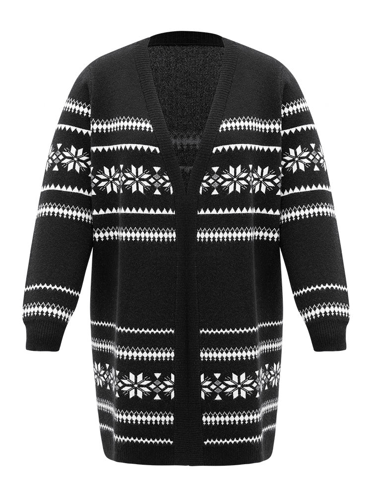 Anti-Pilling Bandana Print Elastic Cuffs Cardigan