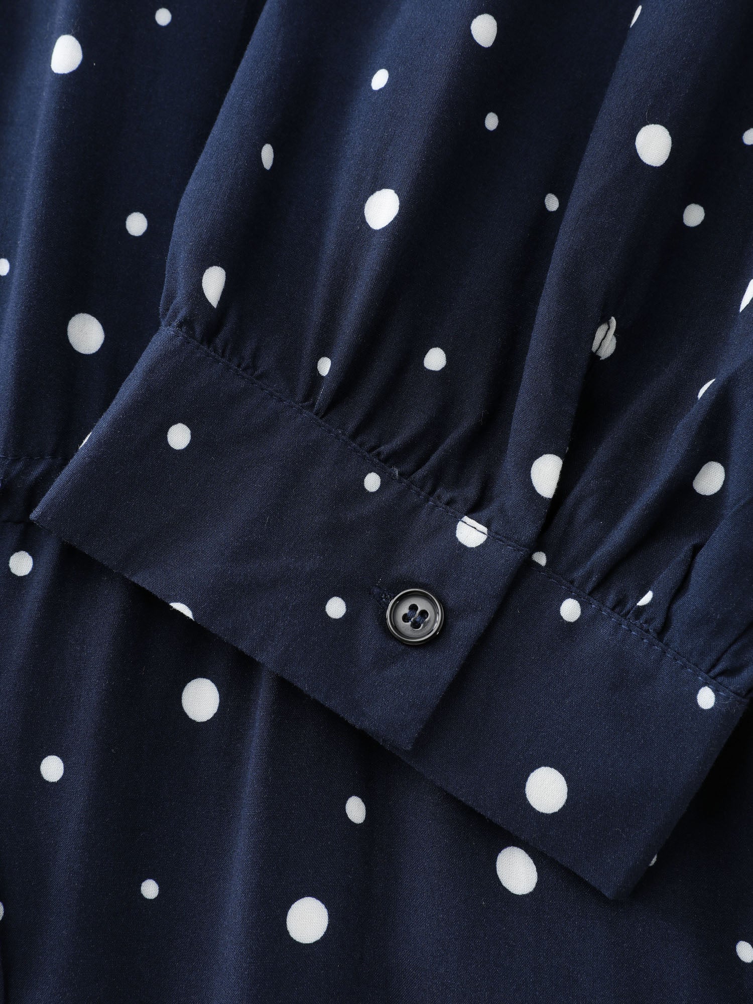 Asymmetrical Polka Dots Drawstring Midi Dress