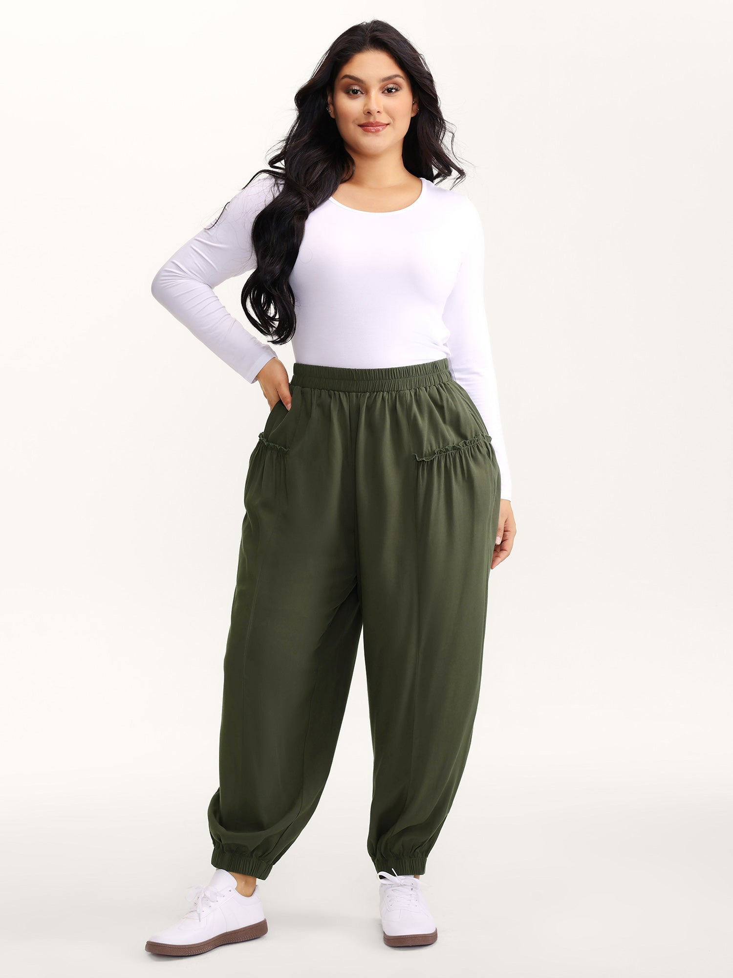 Ruffled Inclusive Jogger Pants