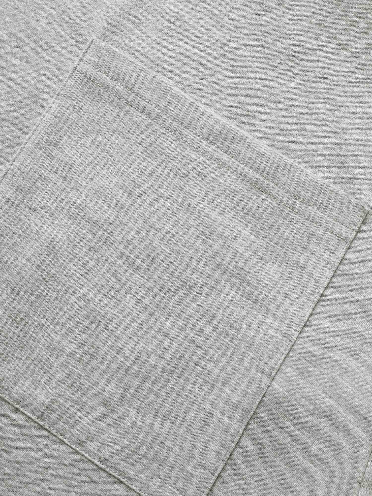 Solid Heather Patched Pocket Wide Leg Jumpsuit