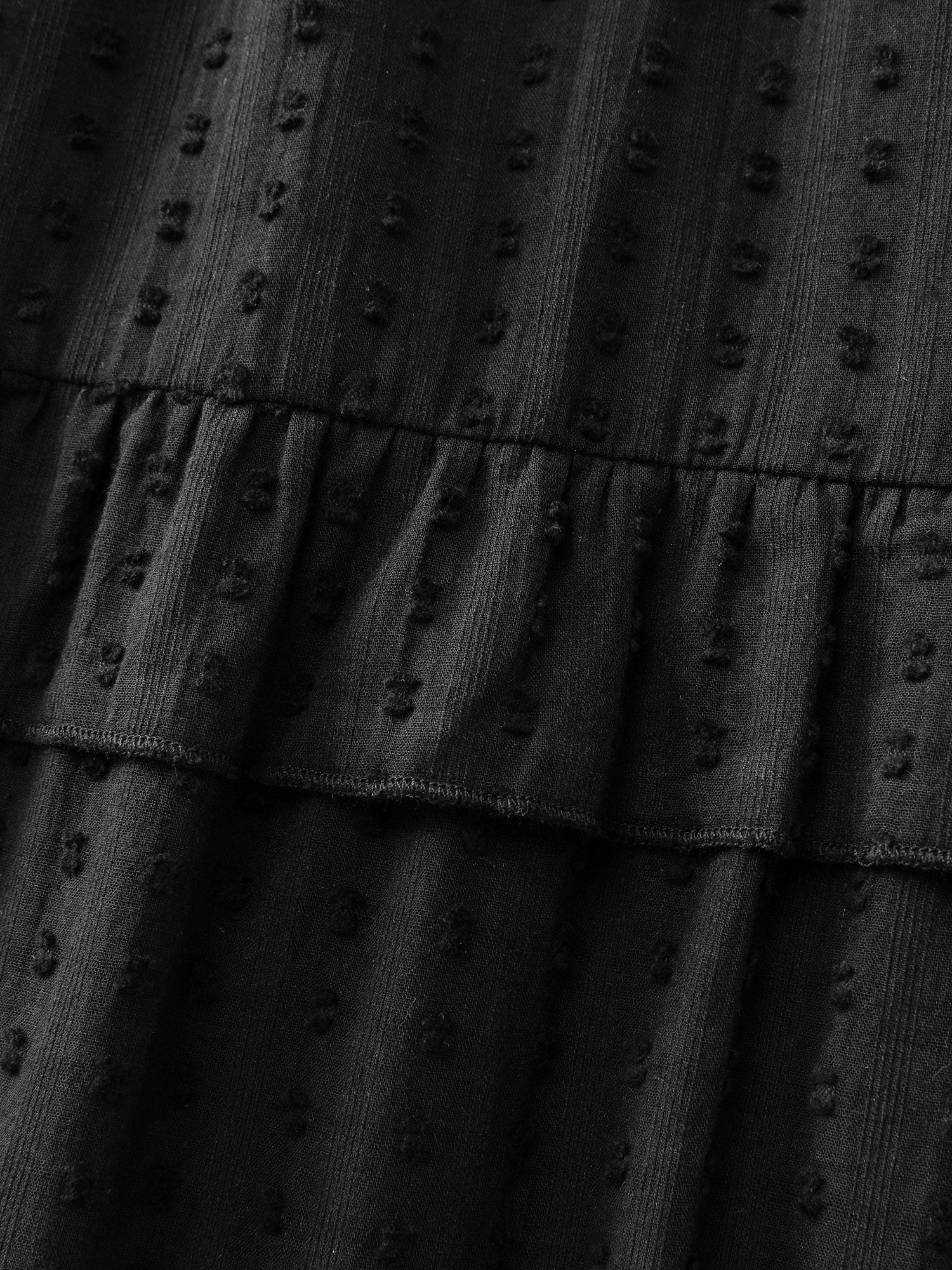 Ruffled Tiered Drawstring Neckline Maxi Dress