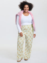 Supersoft Stripe Ribbon-Tie Sleep Bottoms