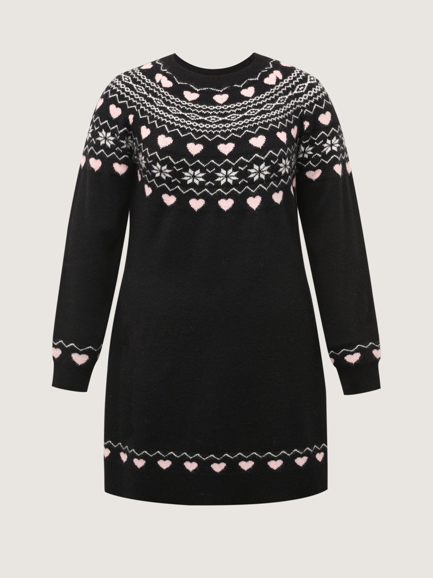 Fair-Isle Jacquard Midi Sweater Dress