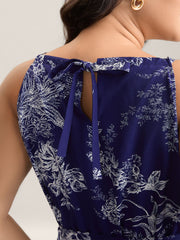 Spring Time Florals Sleeveless Midi Dress