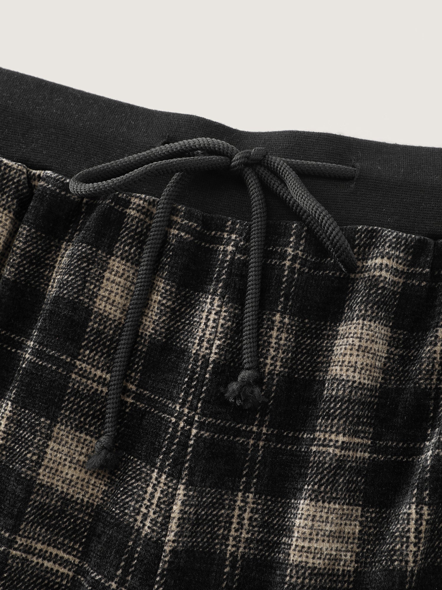 Supersoft Plaid Color Contrast Wide-Leg Pants