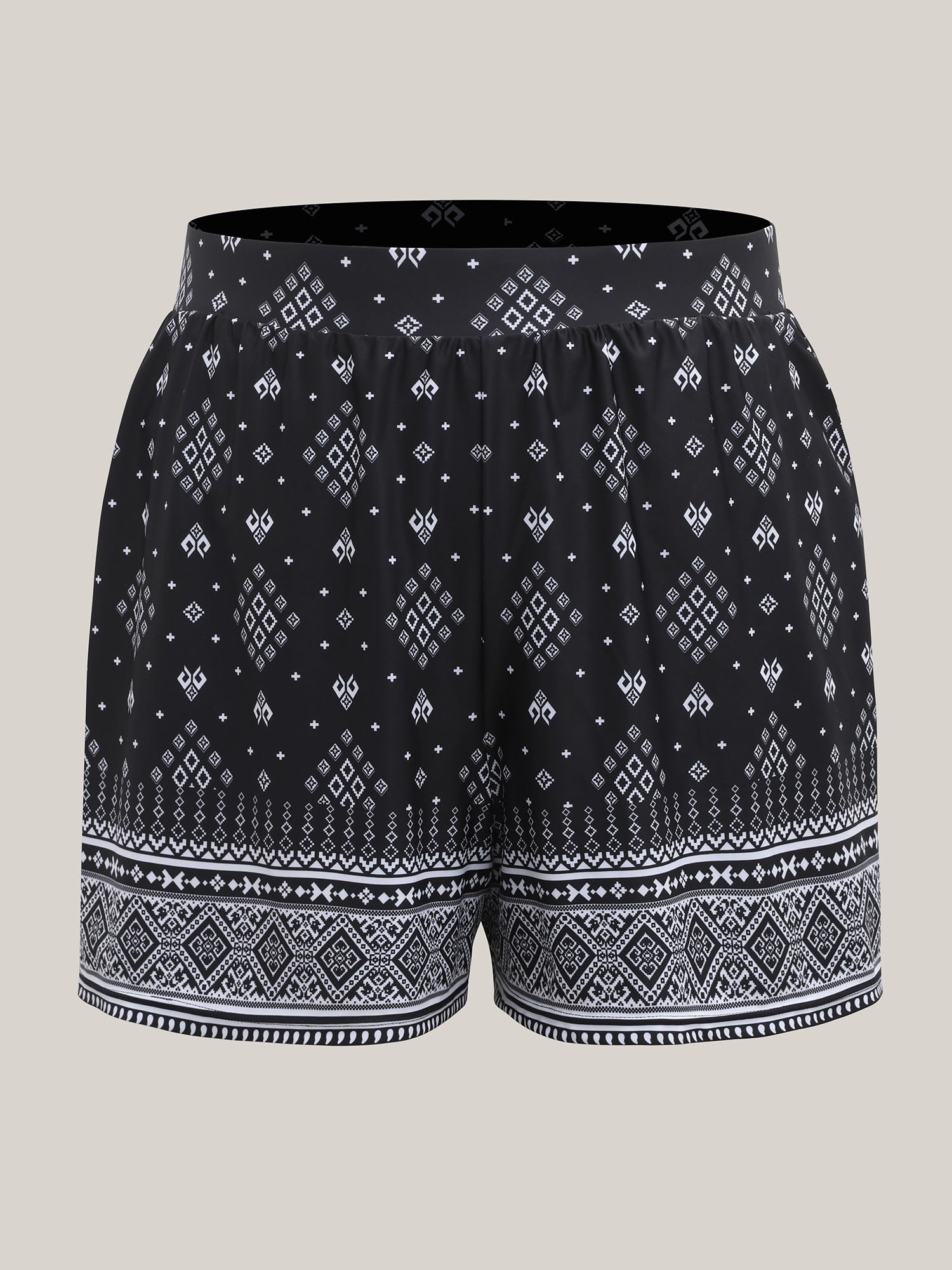 Boho Print Pockets Swim Bottoms