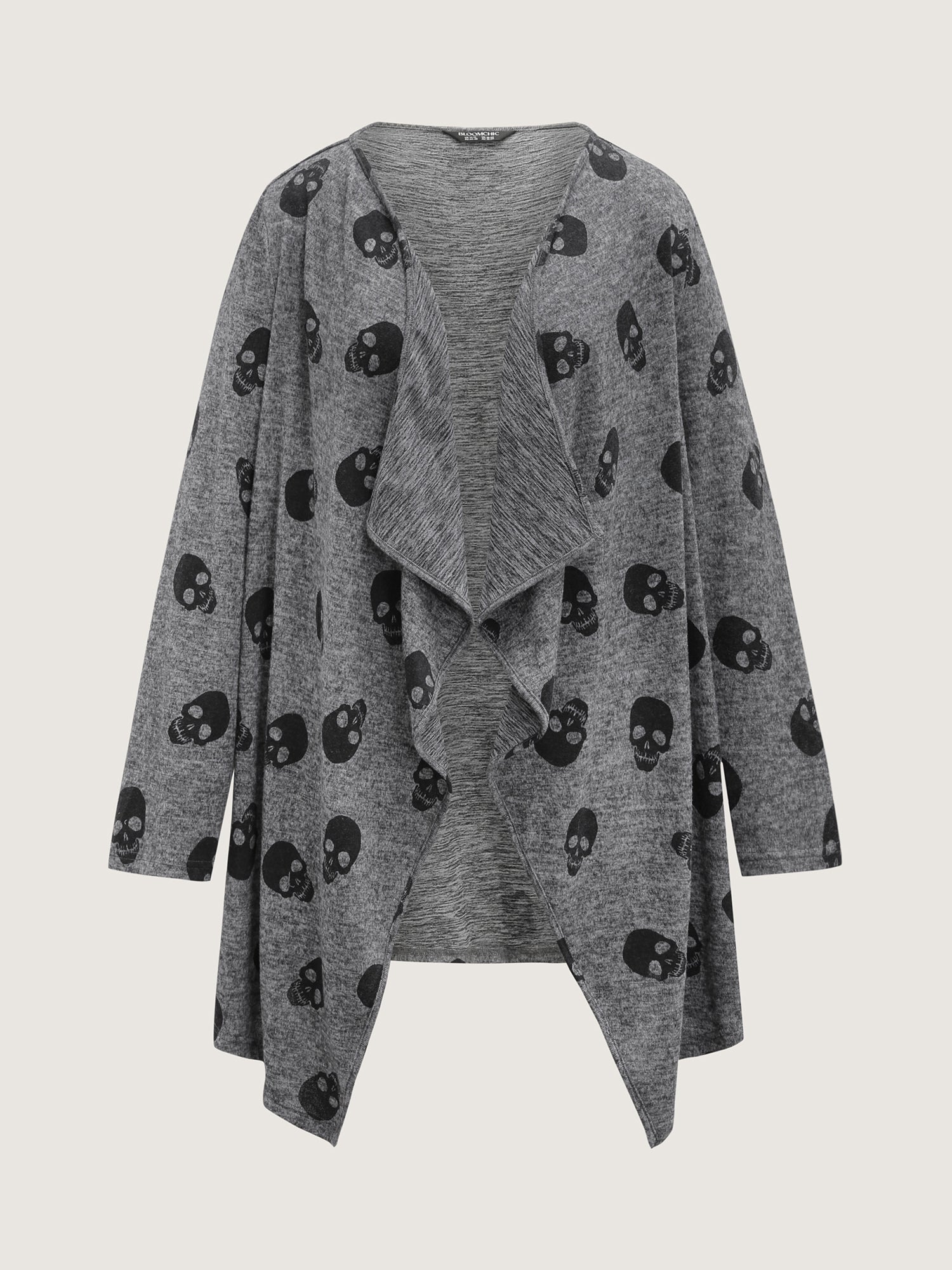 Skulls Everywhere Asymmetrical Edge Jacket
