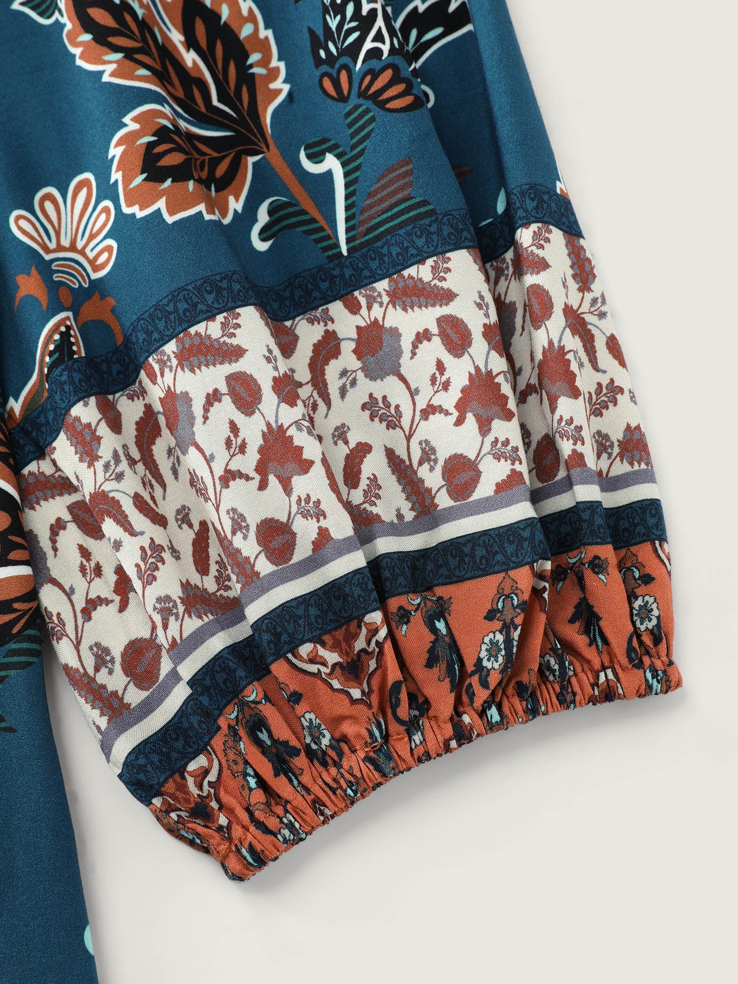 Floral Print Pockets Belted Waist Midi Dress