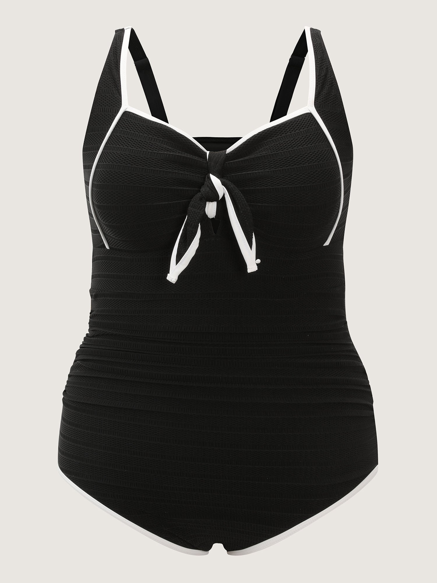 Shrink Pleat Tummy-Control One-Piece Swimsuit