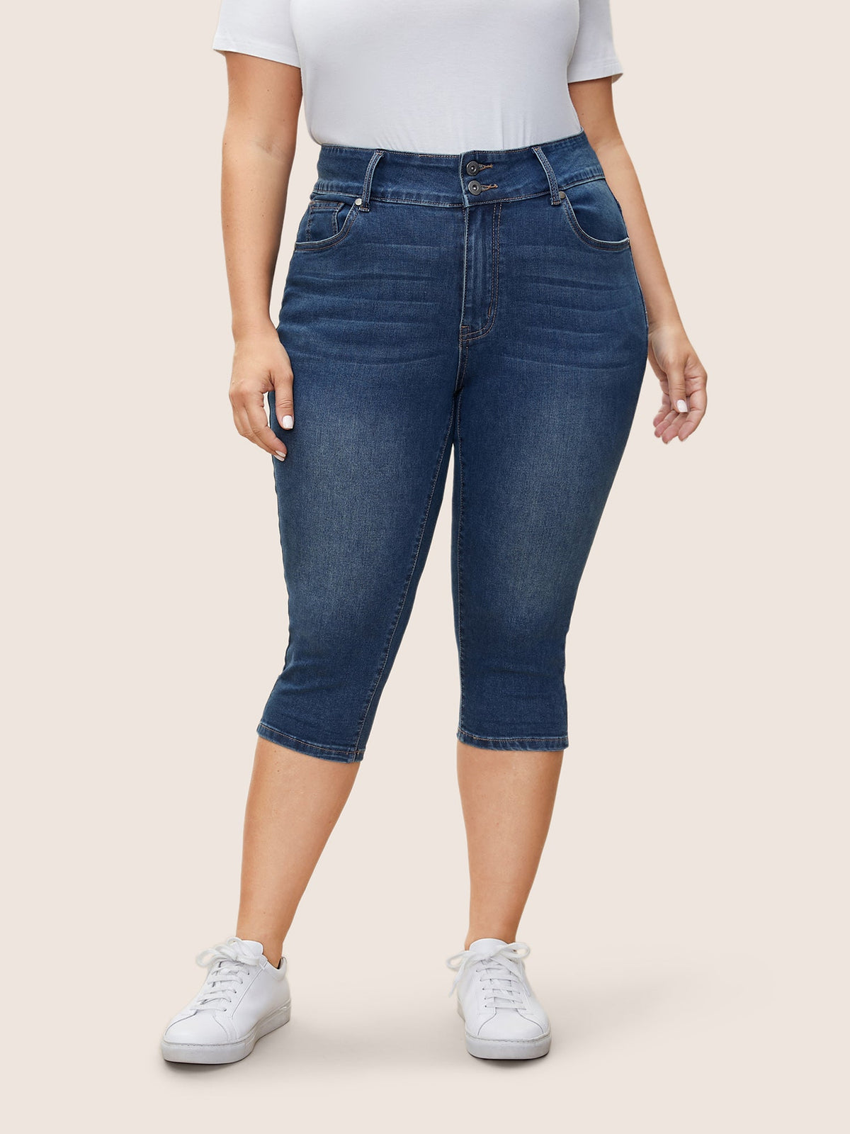 Skinny Below The Knees Pocket Jeans