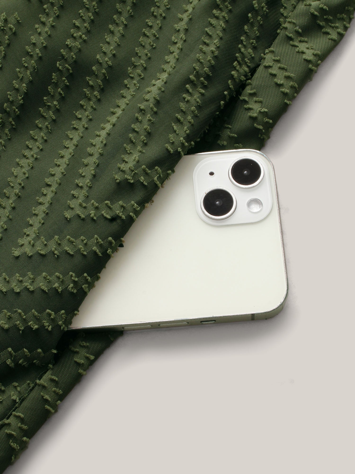 Plain Geometric Layered Sleeve Pocket Ruffle Mock Neck Dress