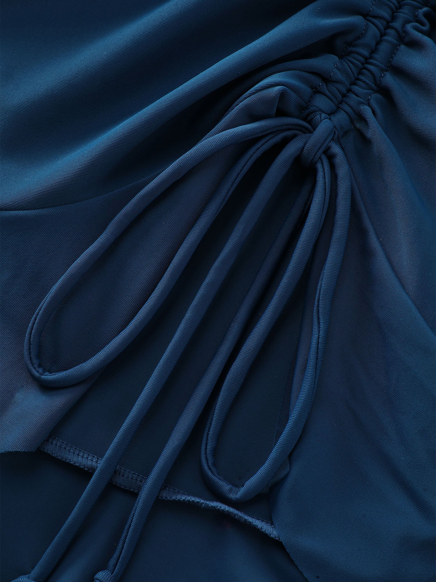 Ruffled Hem Flutter Sleeve Drawstring Swim Dress