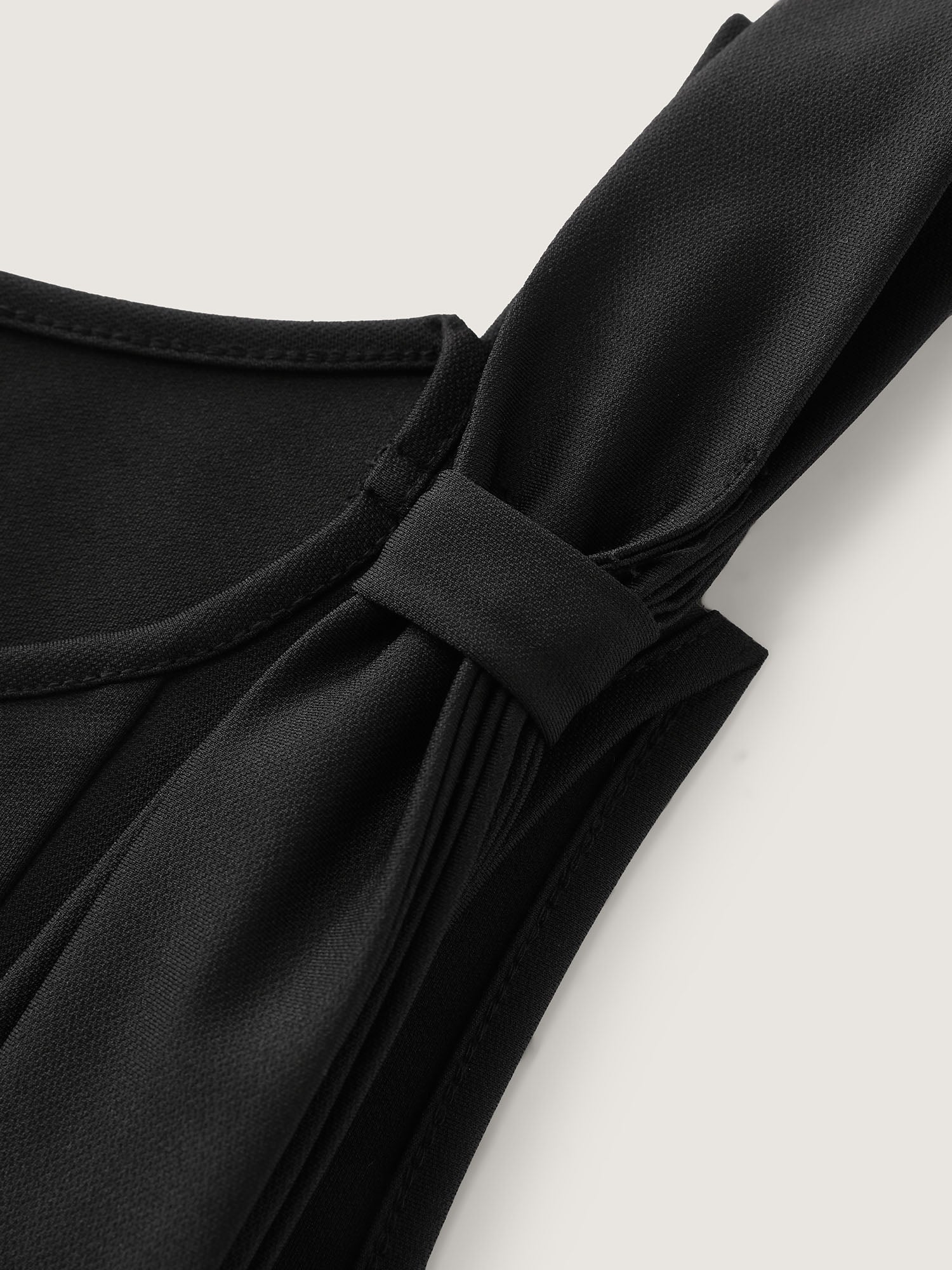 Shoulder Tie Sculpting Bodice Midi Dress