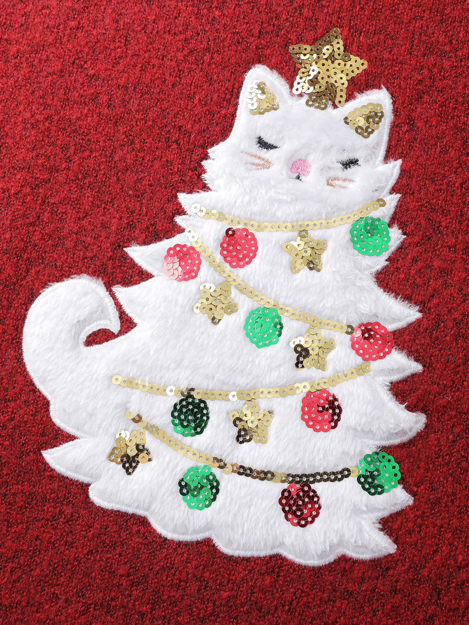 Festive Cat Tree Colorful Pullover