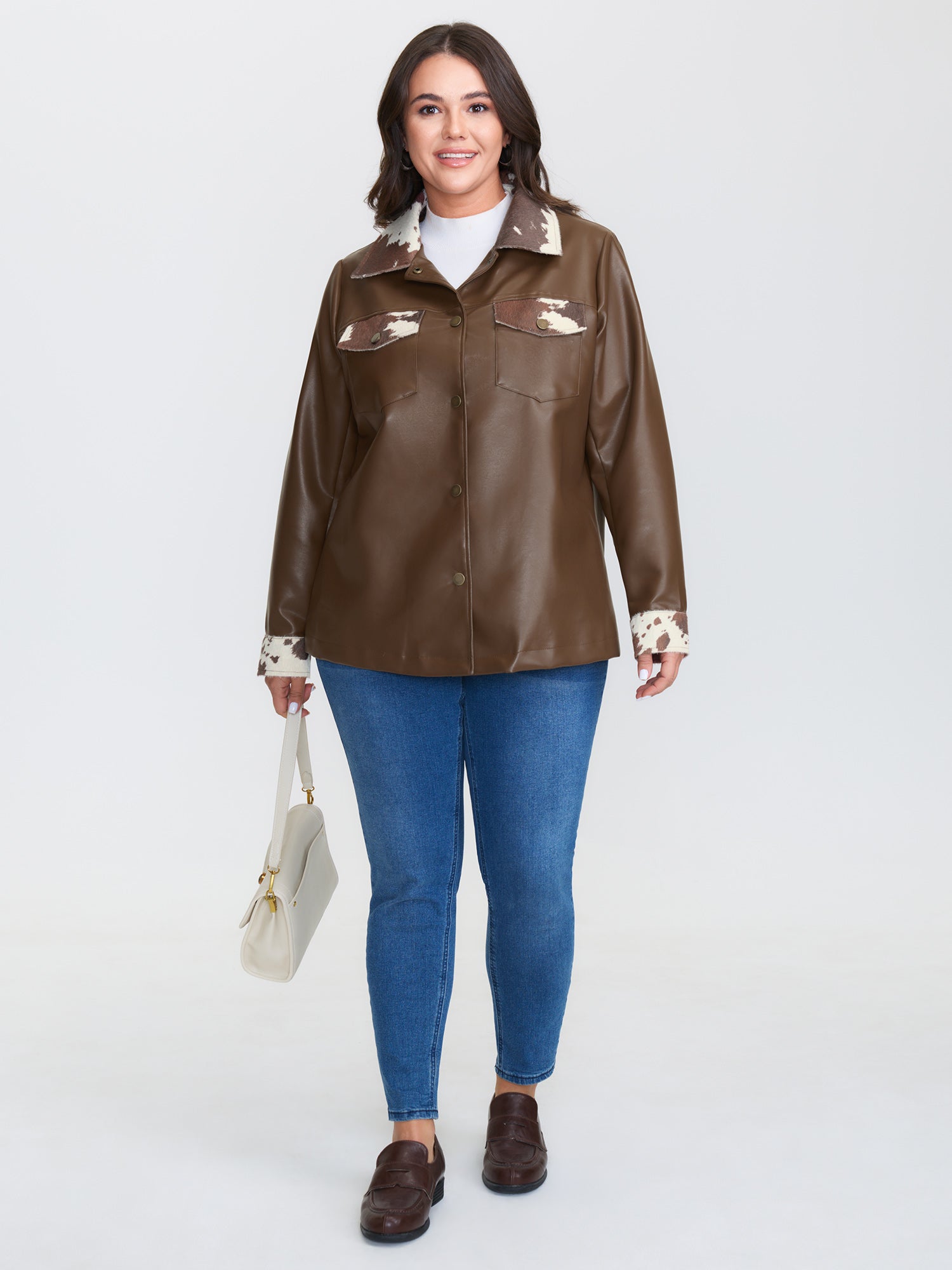 Animal Pattern Button-Down Jacket