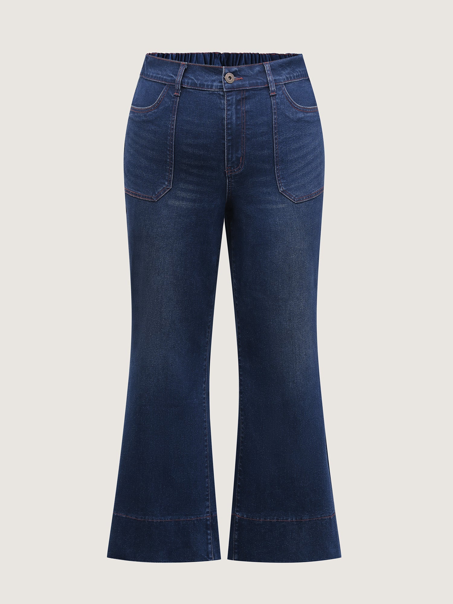 Flared Hem Easy-Fit Jeans