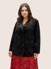 Galaxy Glitter Pocket Suit Collar Blazer