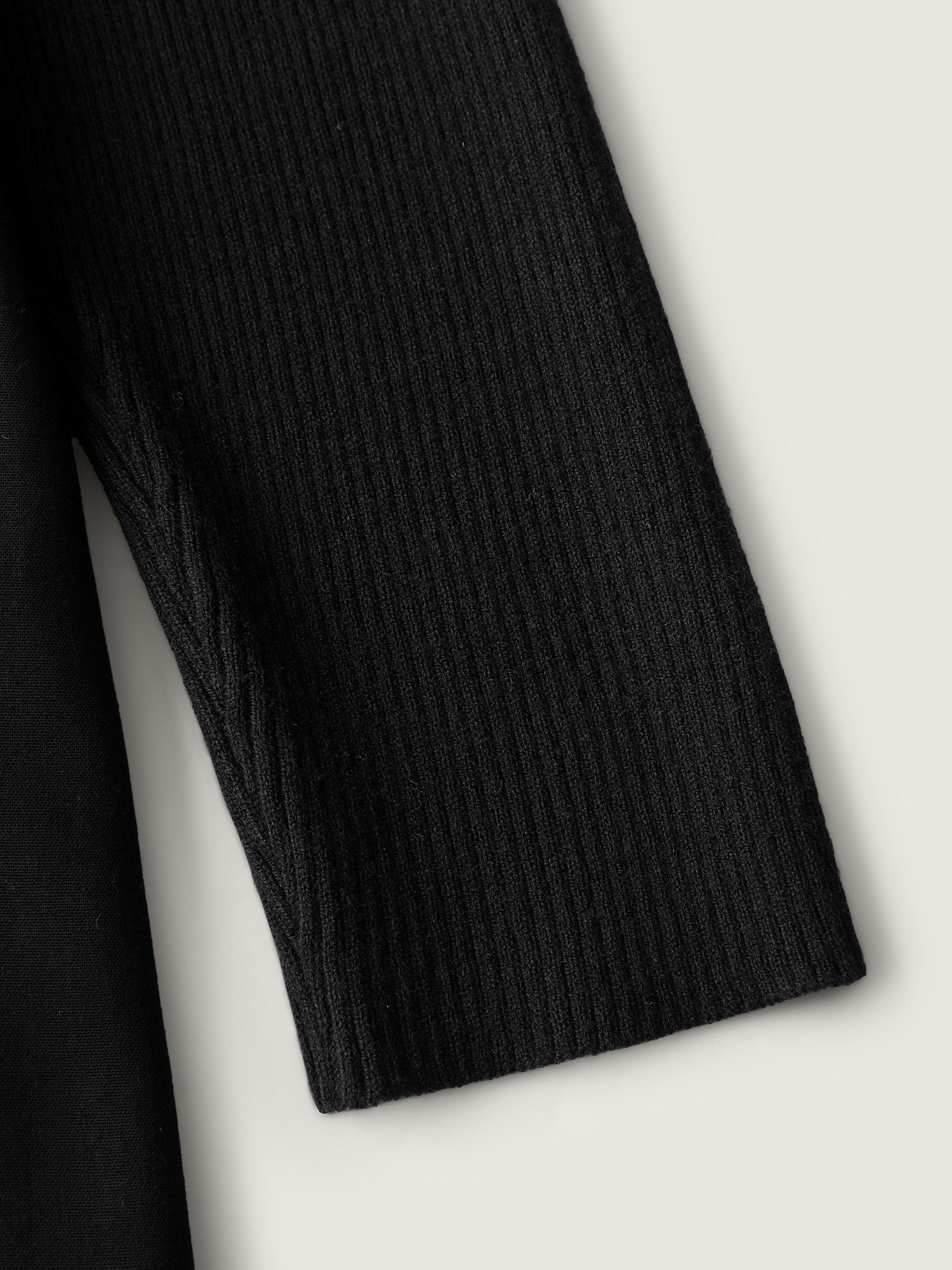 V-Neck Patchwork Plain Sweater Dress