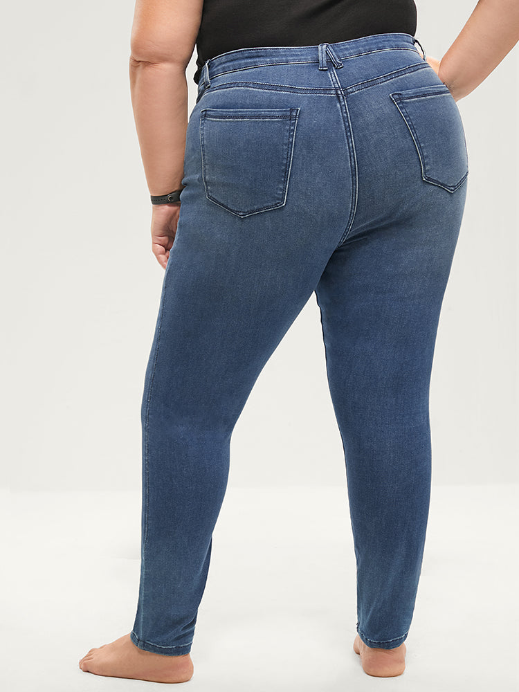Skinny Extremely Stretchy High Rise Medium Wash Sculpt Waist Jeans