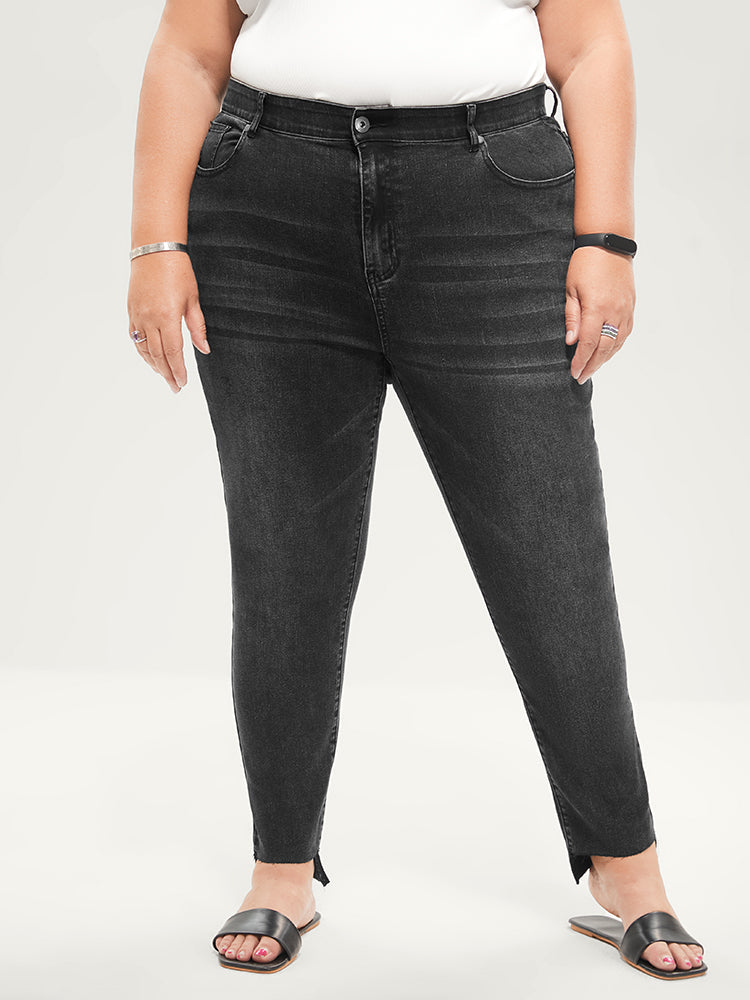 Skinny Moderately Stretchy Mid Rise Dark Wash Gap Proof Jeans