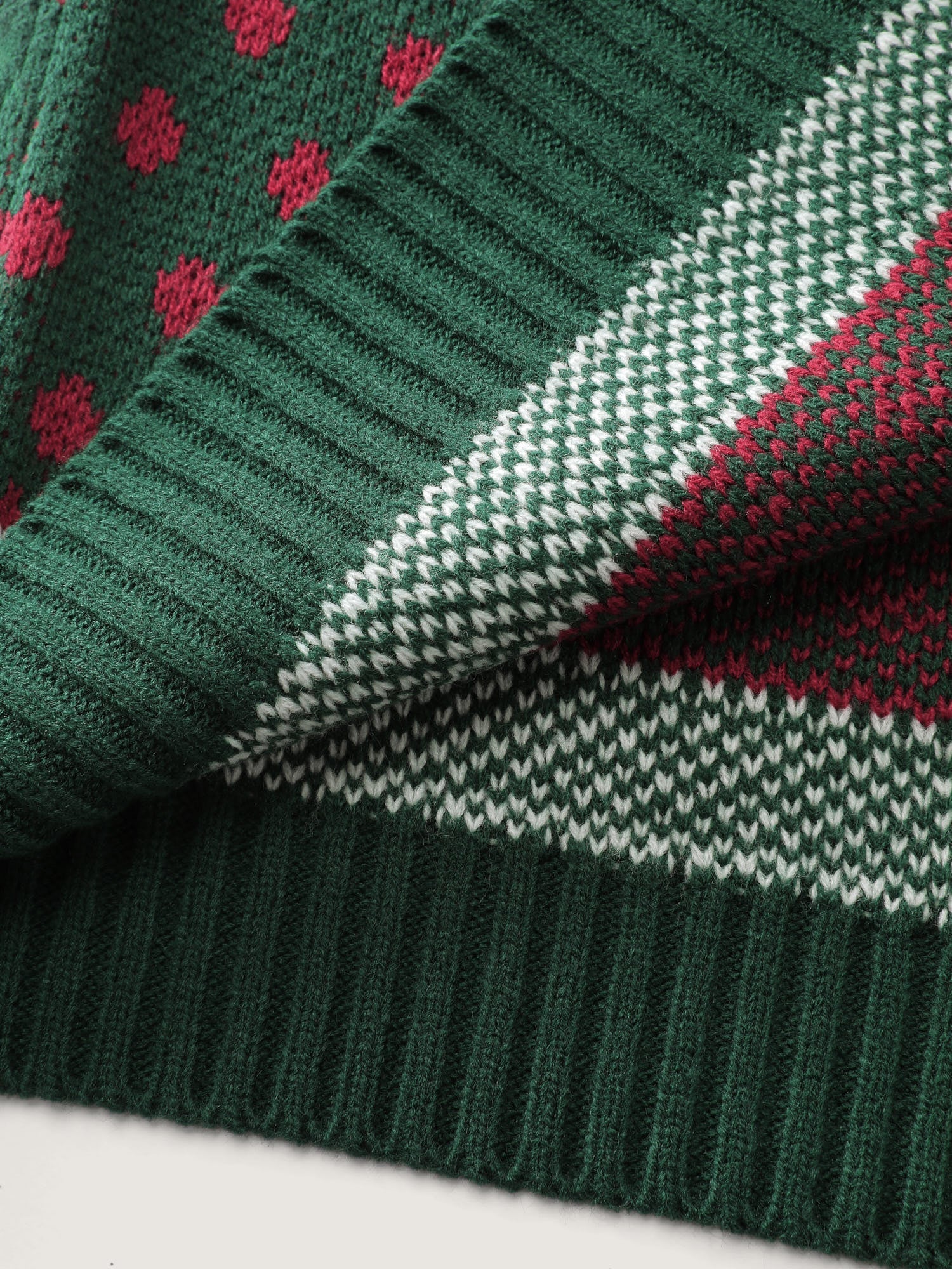 Fair-Isle Holiday Buttons Knit Cardigan