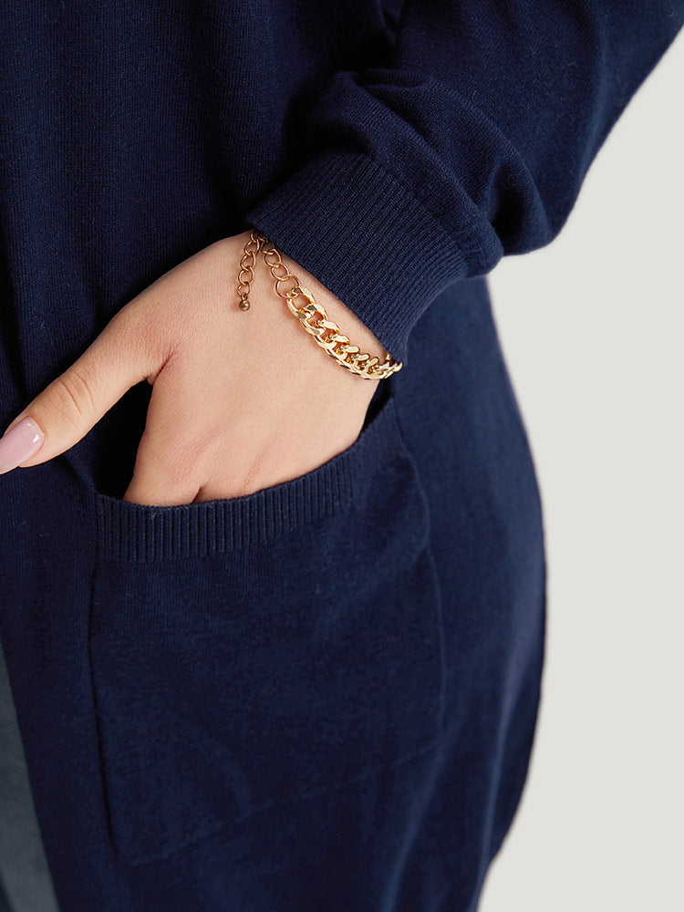 Supersoft Essentials Contrast Open Front Tunic Cardigan