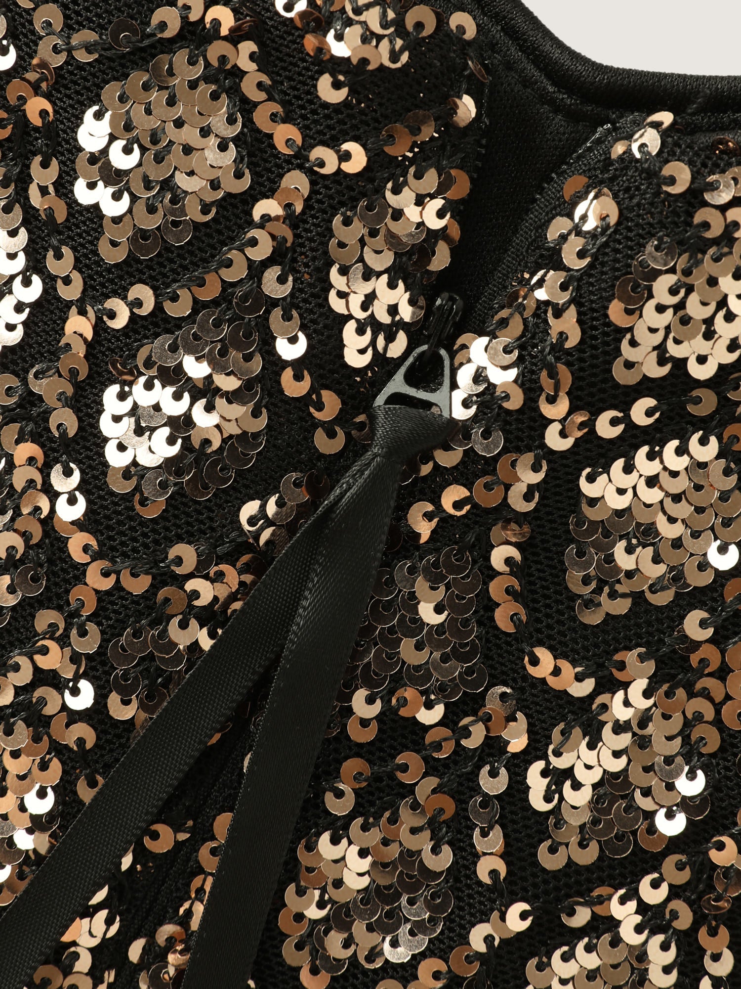 Shimmery Sequin Scoop Neck Mini Dress