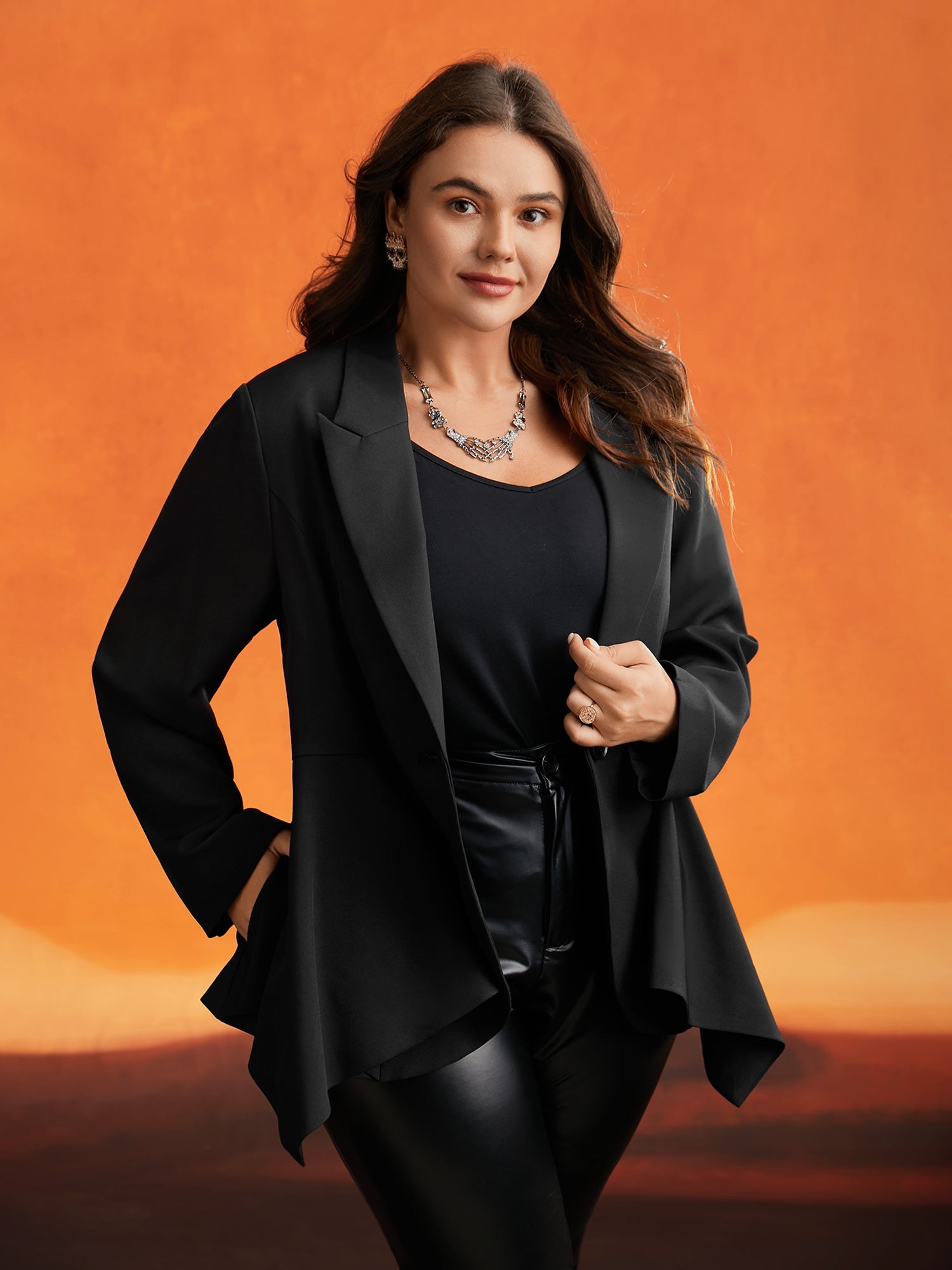 Asymmetrical Hemline Design Gothic Jacket
