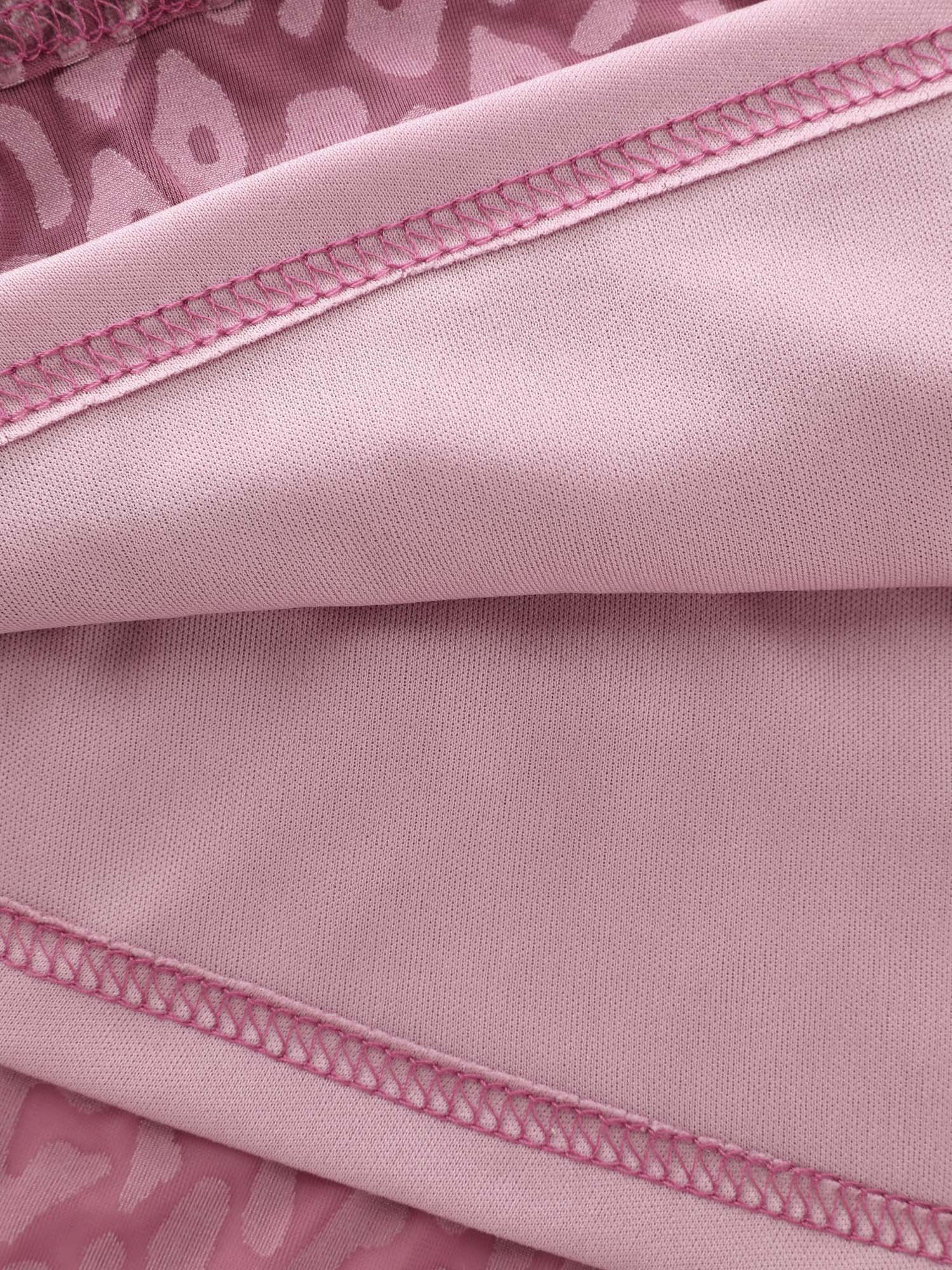 Soft Romance Leopard Print Shirred Waist Midi Dress