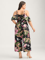 Floral Print Off-Shoulder Wide-Leg Jumpsuit