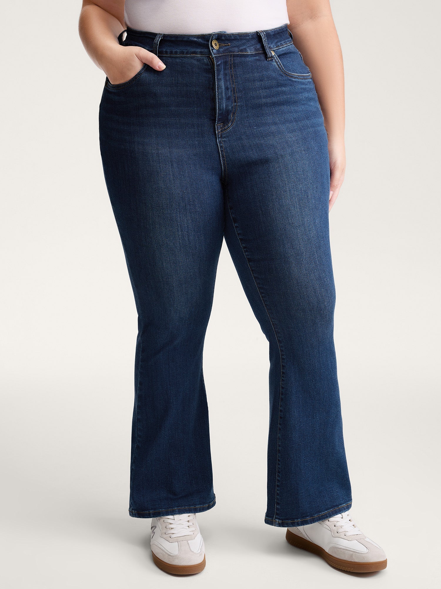 Supersoft Stretchy Mid-Rise Bootcut Jeans