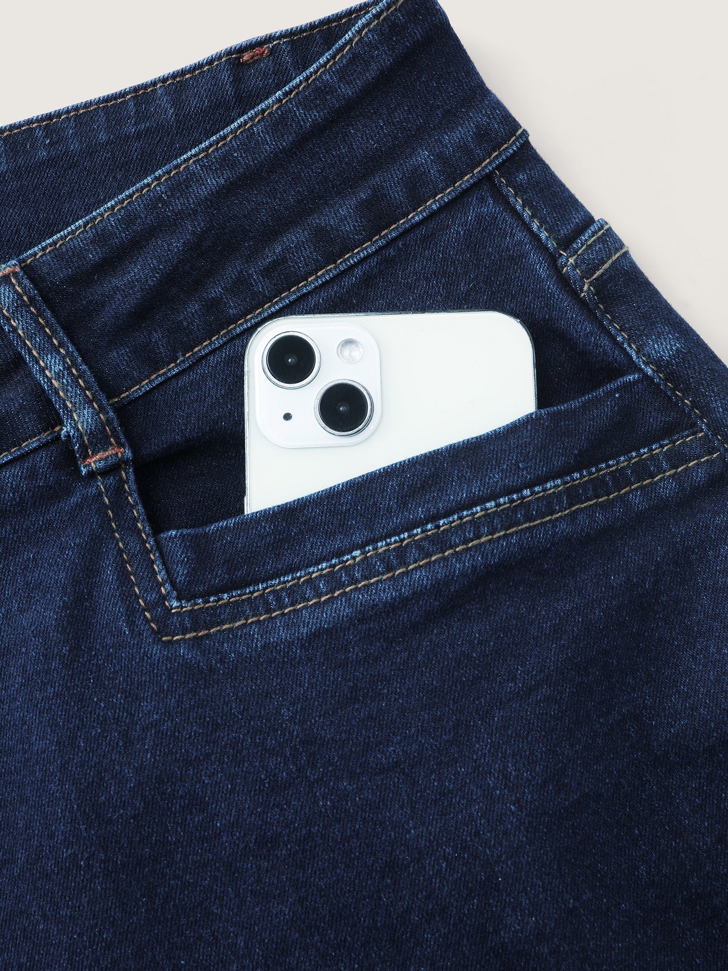 Stretchy Wide-Leg Pocket Jeans