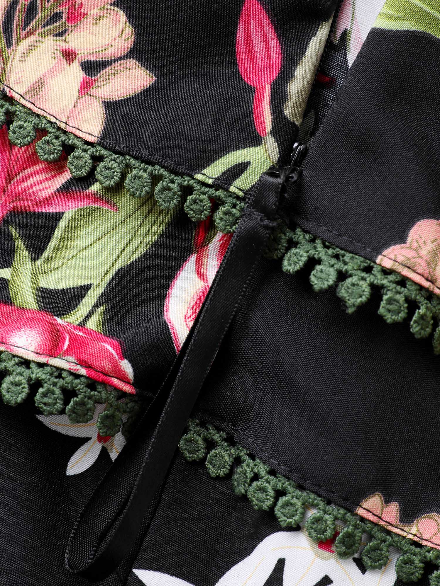 Floral Print Off-Shoulder Wide-Leg Jumpsuit