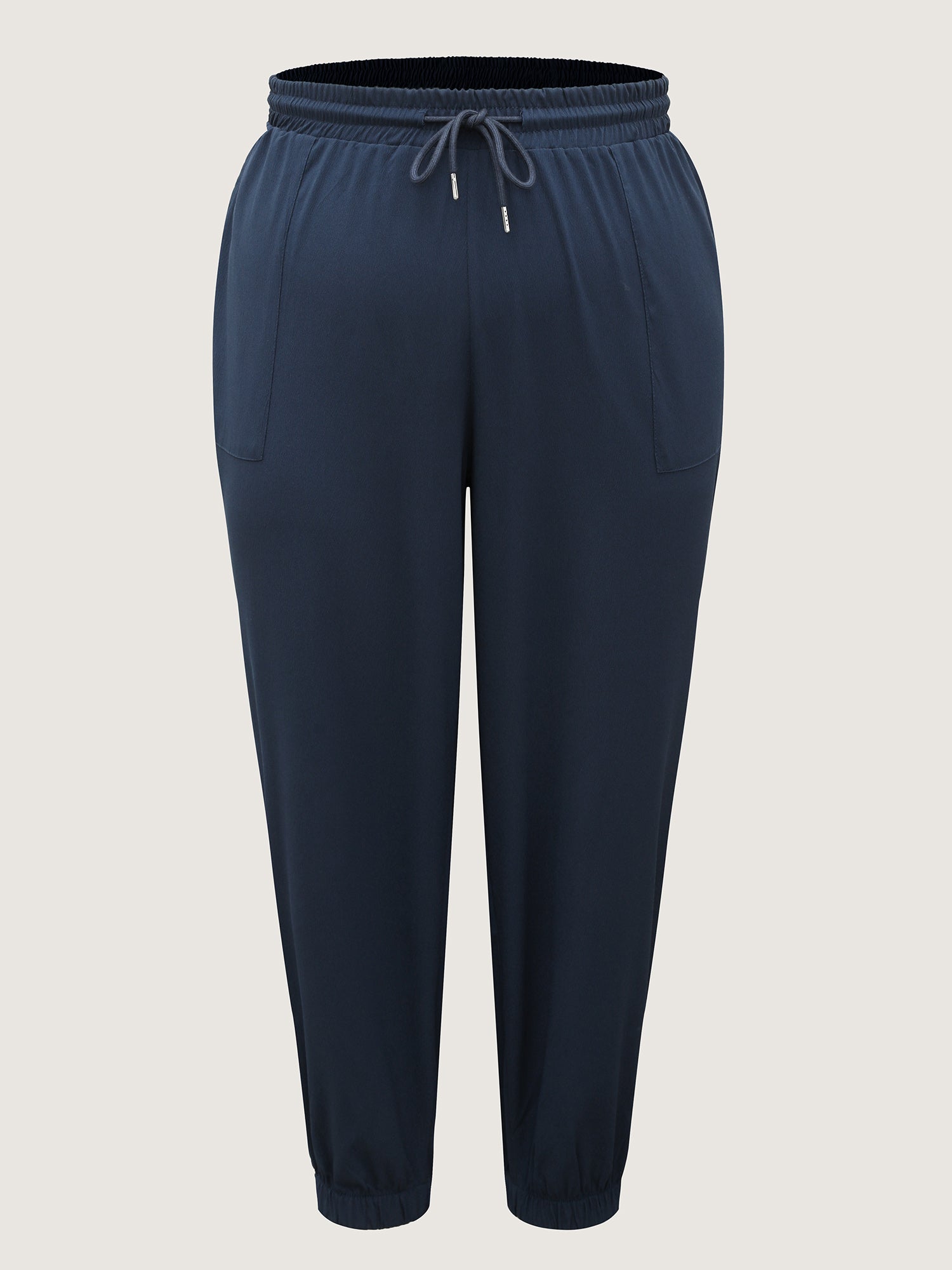 Side Slit Waist-Drawstring Jogger Pants