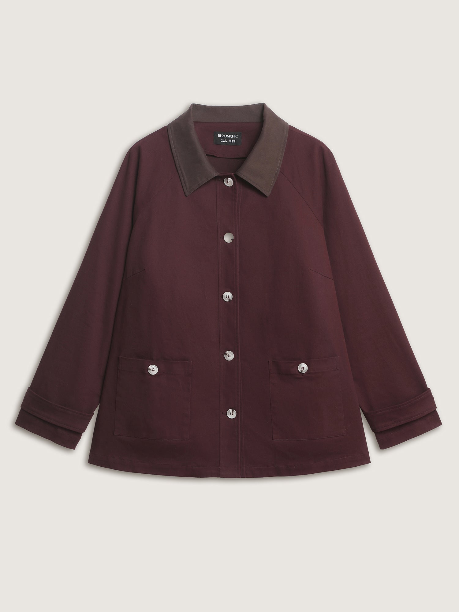 Color Contrast Relaxed-Fit Pockets Jacket