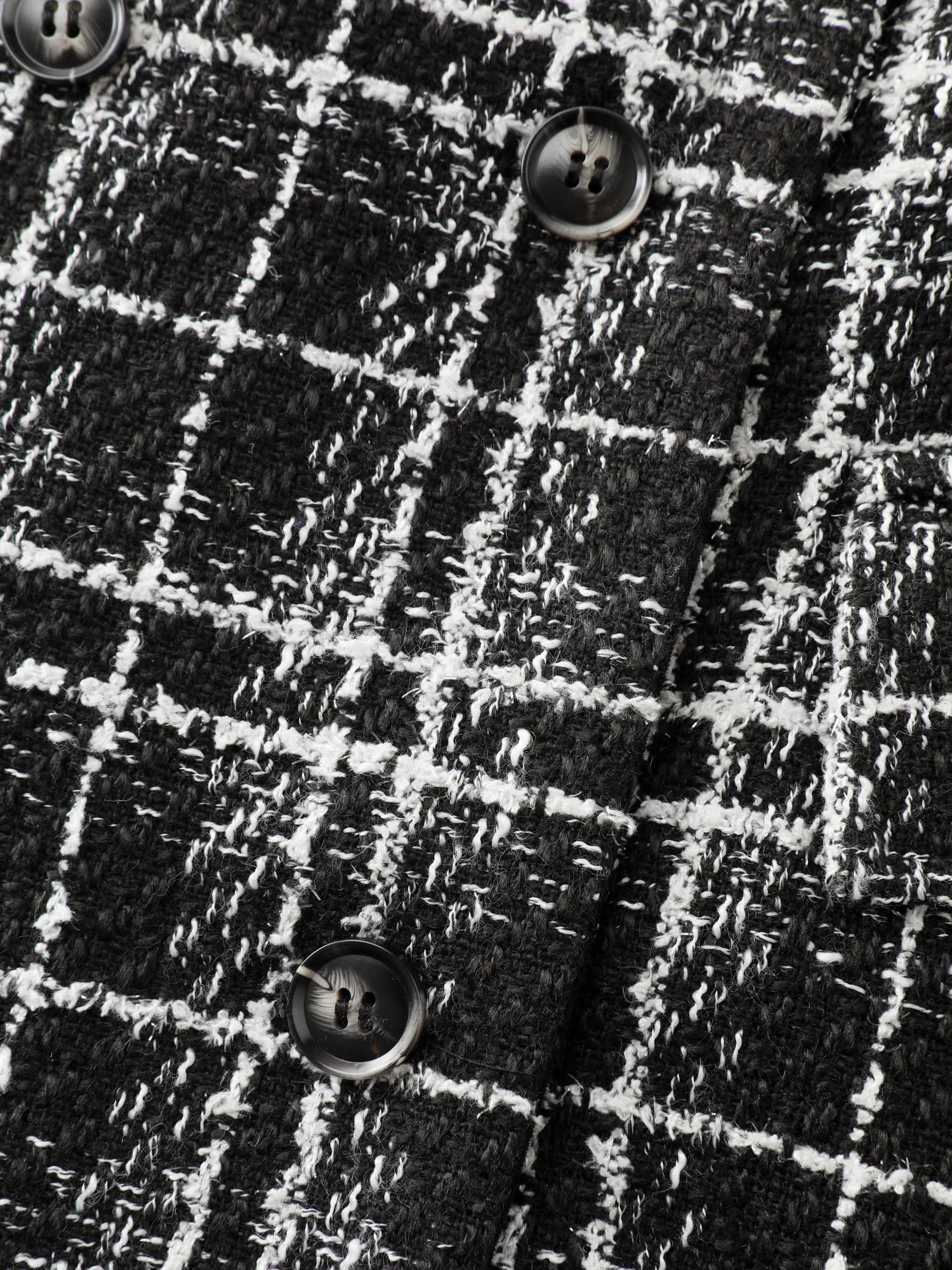 Tweed Print Lined Double Breasted Blazer