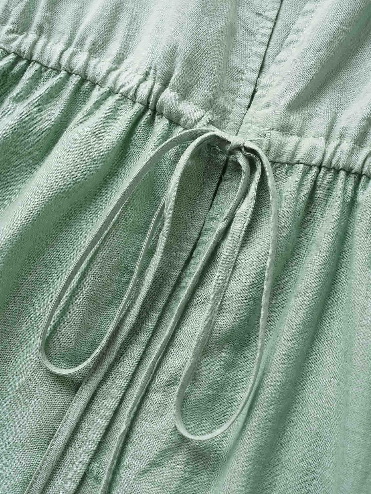 Plain Broderie Anglaise Drawstring Kimono