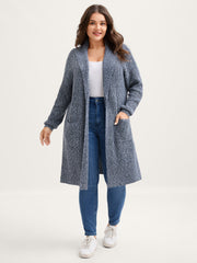 Shawl Collar Heather Pocket Knit Cardigan